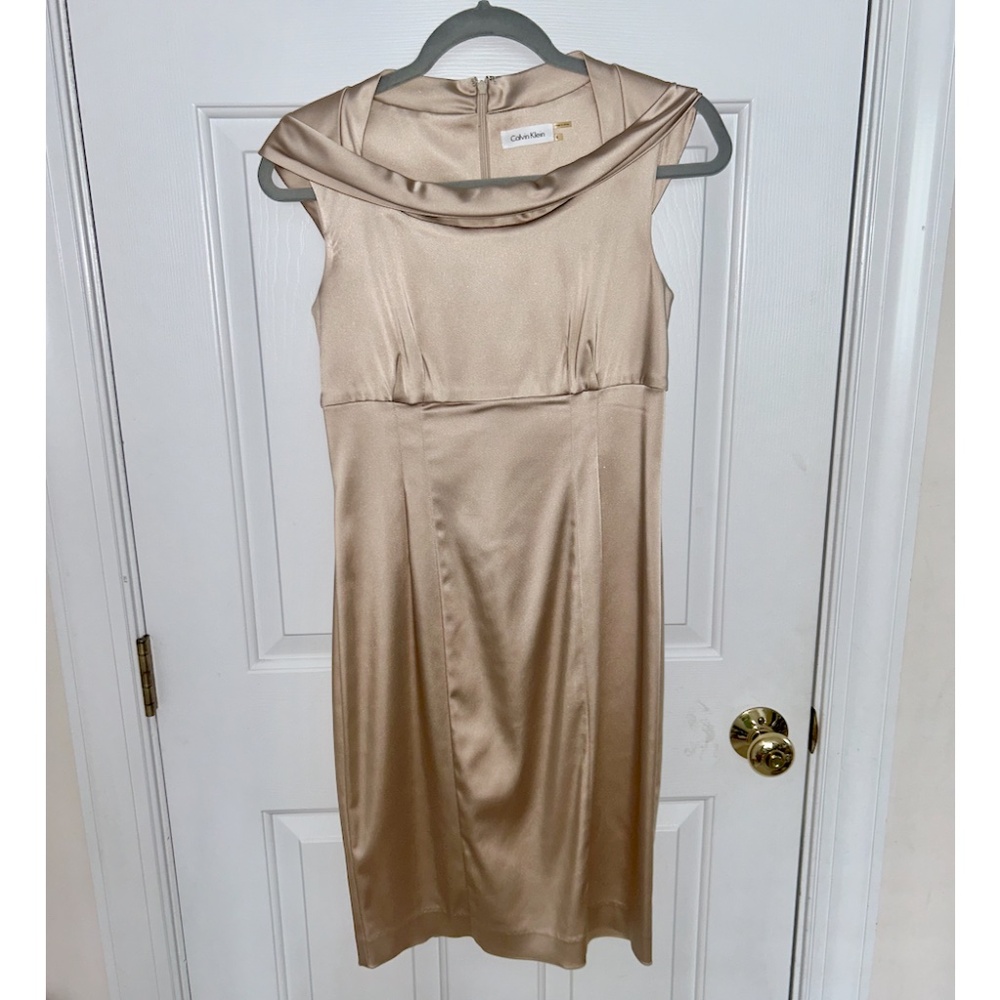 Calvin Klein satin sheath 4